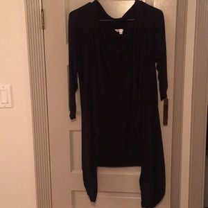 loose black cardigan